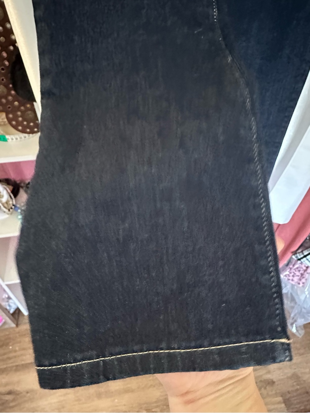 Chico’s Straight Leg Jeans Dark Wash Stretch 0.5 Short US 6 - Picture 4 of 7